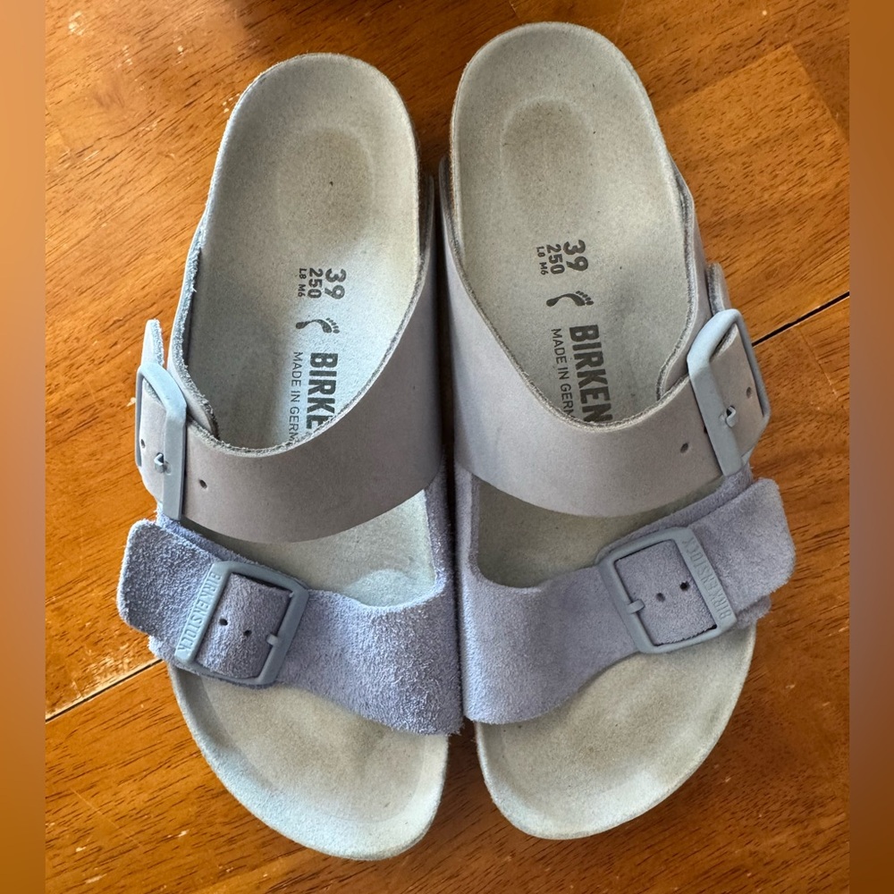 Arizona Split Dusty Blue Nubuck/Suede Leather Size 39 - Picture 4 of 11